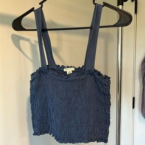 Women’s American Eagle, dark blue lettuce edge tank top